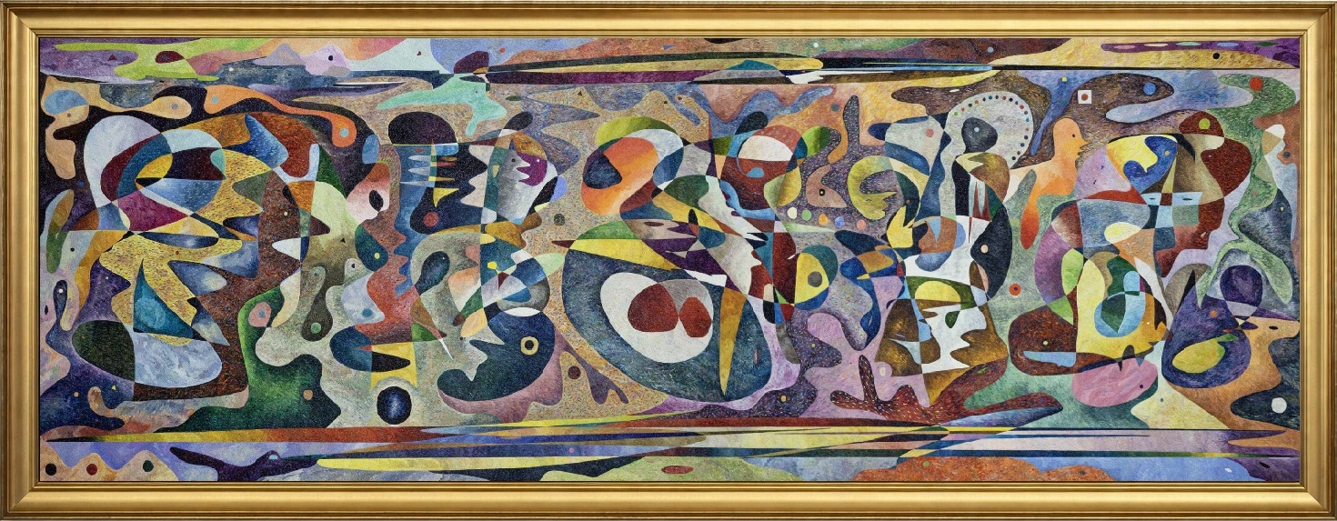 Jaïnisme – monumental oil painting by Gheorghe Virtosu