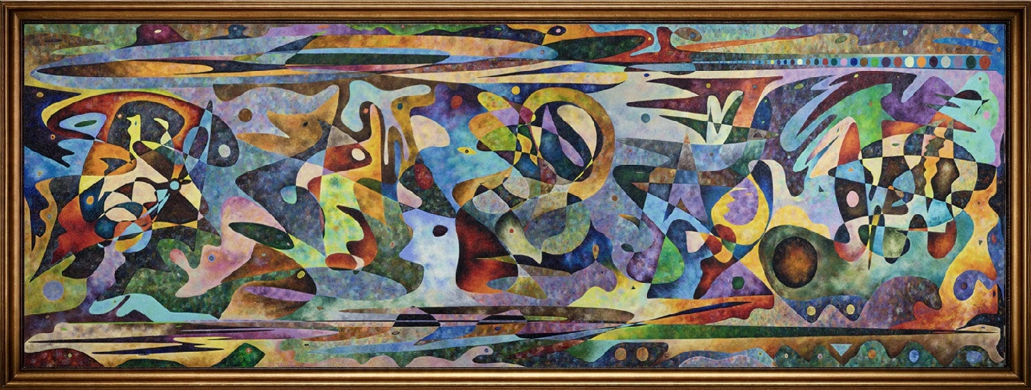 Shintoïsme – monumental oil painting by Gheorghe Virtosu