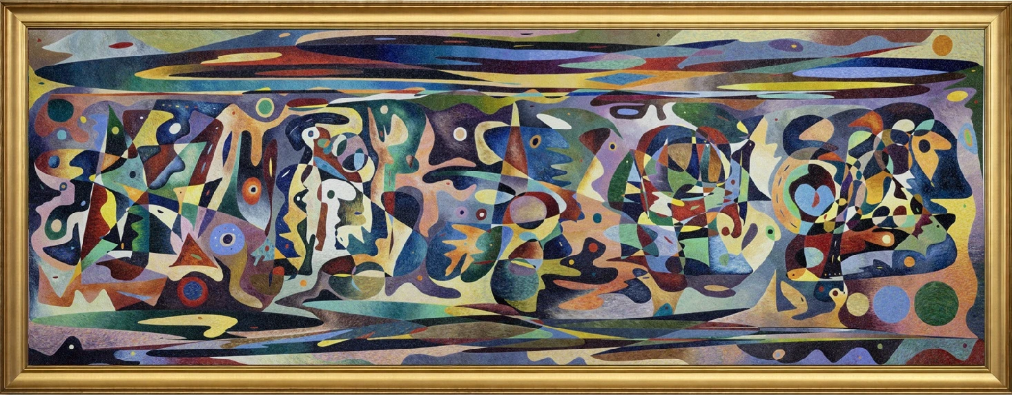 Taoïsme – monumental oil painting by Gheorghe Virtosu